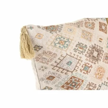 Cushion DKD Home Decor Beige Squared 40 x 15 x 40 cm 2