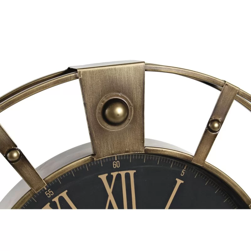 Wall Clock Home ESPRIT Black Golden Iron...