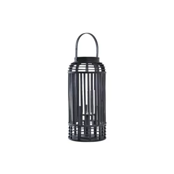 Lantern DKD Home Decor Crystal Black Bamboo (24 x 24 x 51...