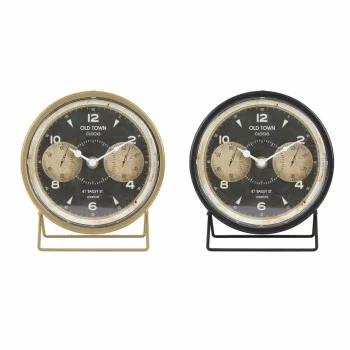 Table clock DKD Home Decor 12 x 5 x 14 cm Black Golden...