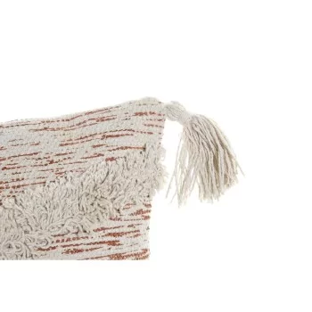 Cushion DKD Home Decor 60 x 10 x 30 cm Beige Orange Fringe 2