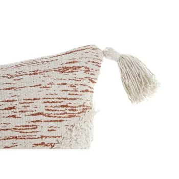 Cushion DKD Home Decor Beige Orange 45 x 10 x 45 cm Fringe 2