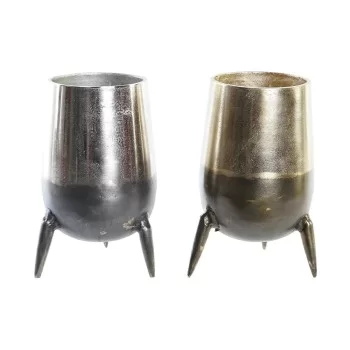 Vase DKD Home Decor 15,5 x 15,5 x 26 cm Silver Golden...