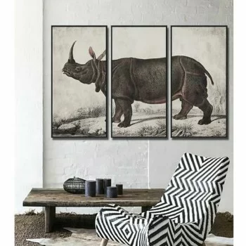 Painting DKD Home Decor Colonial Rhinoceros (180 x 4 x... 2