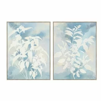 Painting DKD Home Decor 90 x 4 x 120 cm Leaf of a plant...