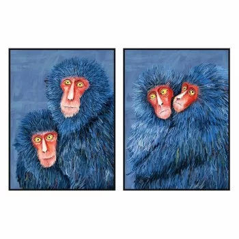 Canvas DKD Home Decor Modern Monkeys 90 x 4 x 120 cm (2...