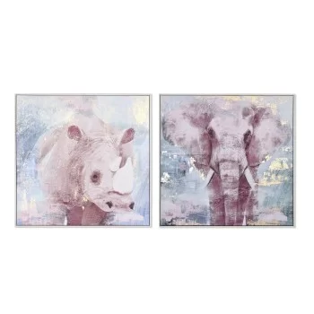 Painting DKD Home Decor 103 x 4,5 x 103 cm Elephant...