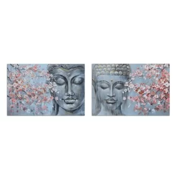 Canvas DKD Home Decor 120 x 2,8 x 80 cm Buddha Oriental...