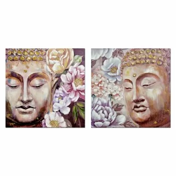 Painting DKD Home Decor Buddha 80 x 3 x 80 cm Oriental (2...