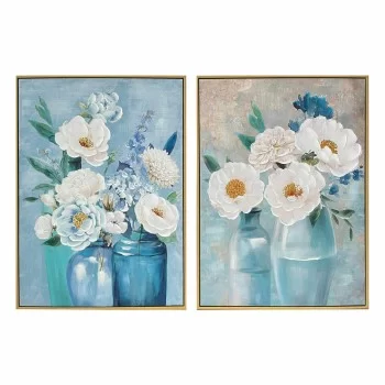 Canvas DKD Home Decor 60 x 3,5 x 80 cm Vase Shabby Chic...