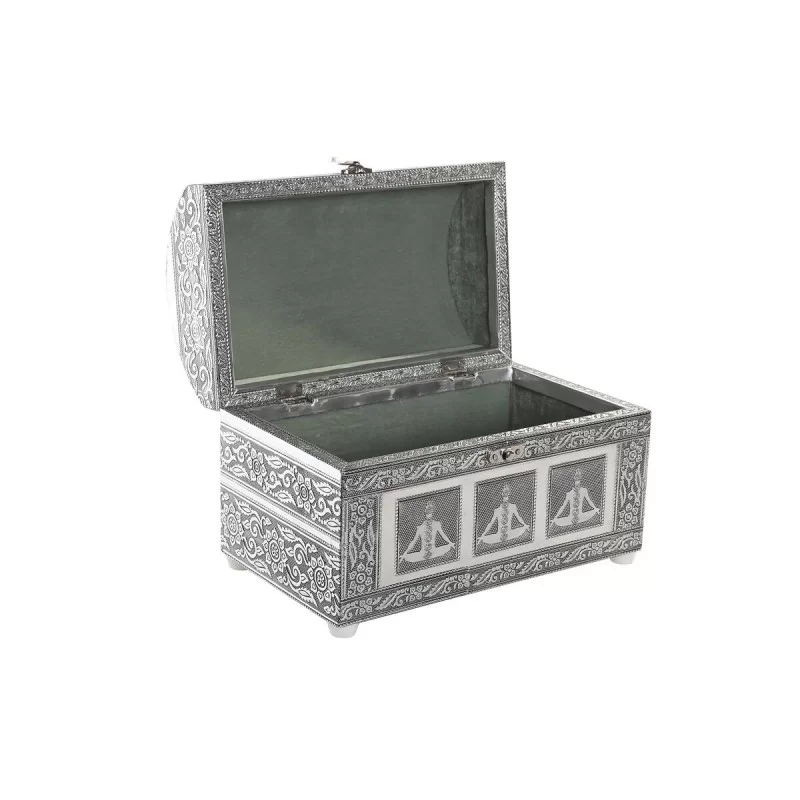 Jewelry box DKD Home Decor Green Silver Wood...
