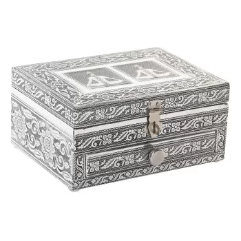 Jewelry box DKD Home Decor 17,5 x 13 x 8 cm Silver Wood...