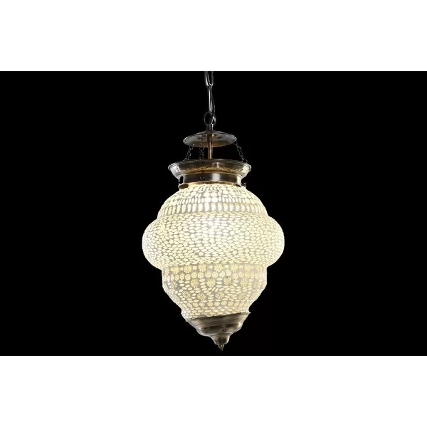 Ceiling Light DKD Home Decor Crystal Metal White 25 W (23 x 23 x 33 cm)