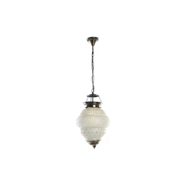 Ceiling Light DKD Home Decor Crystal Metal White 25 W (23 x 23 x 33 cm)