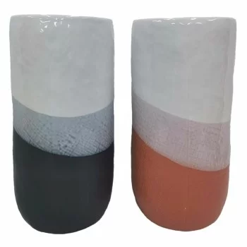 Vase DKD Home Decor Tricolour 13 x 13 x 25 cm Dolomite (2...