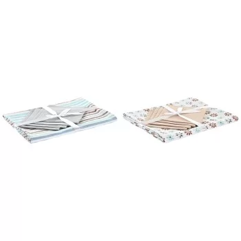 Tablecloth and napkins DKD Home Decor 2 Units 150 x 150 x...
