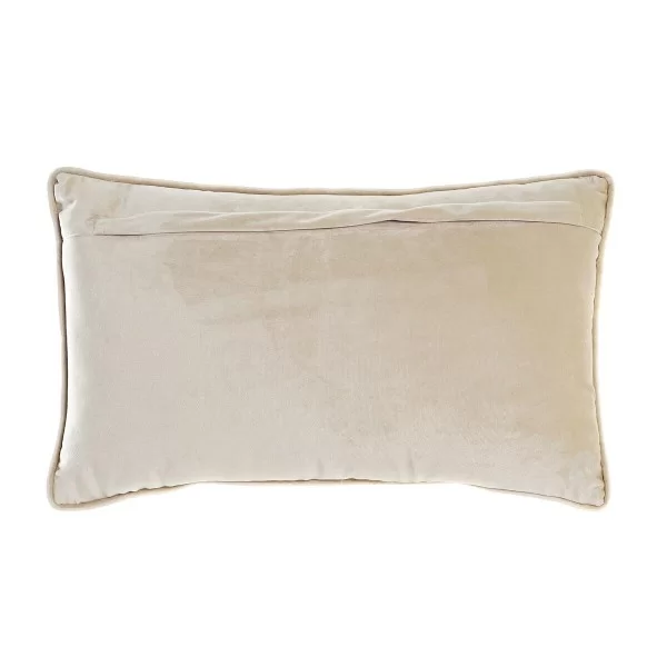 Cushion DKD Home Decor Golden 50 x 10 x 30 cm Flowers