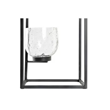 Candleholder DKD Home Decor Crystal Black Transparent 18... 2