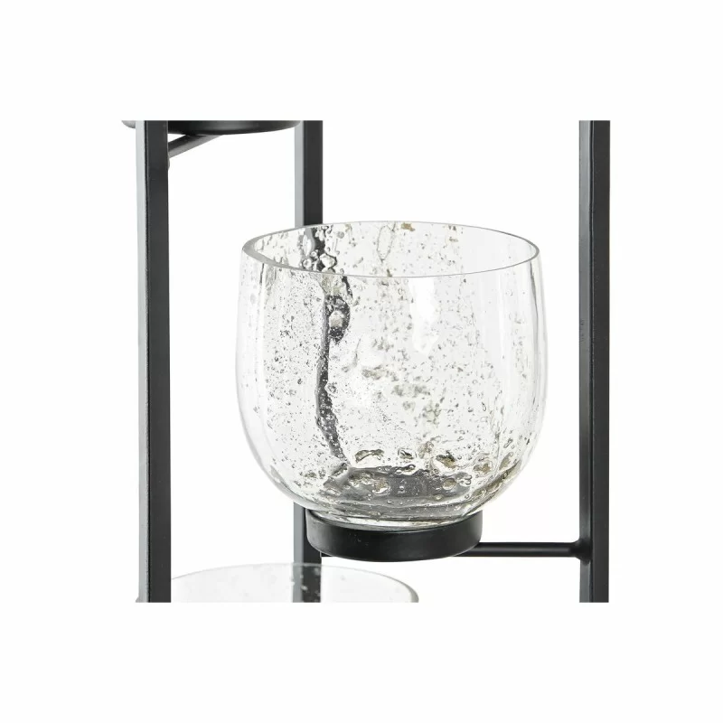 Candleholder DKD Home Decor Crystal Black...