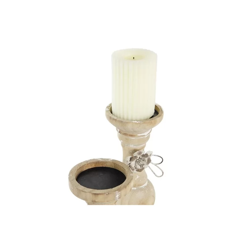 Candleholder DKD Home Decor Wood (9,5 x 9,5 x...