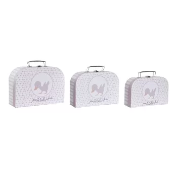 Set of decorative boxes DKD Home Decor 28 x 9,5 x 20 cm...