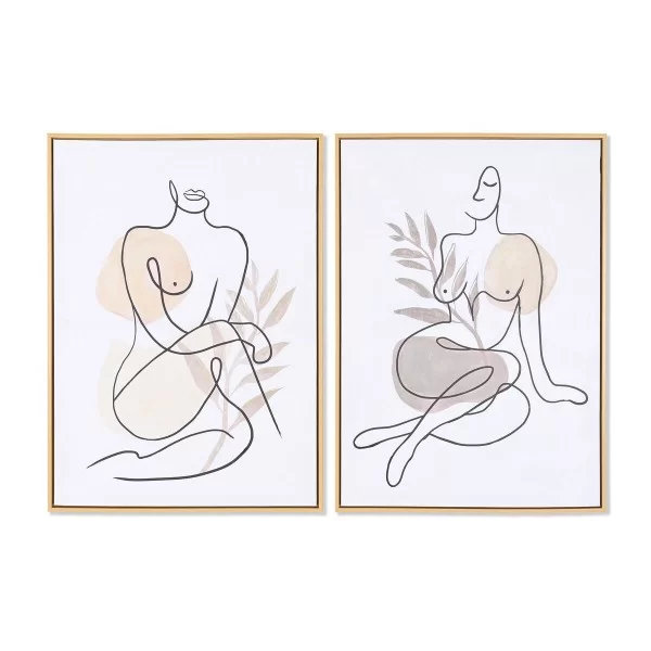 Painting DKD Home Decor 50 x 3,5 x 70 cm Abstract Scandinavian (2 Units)