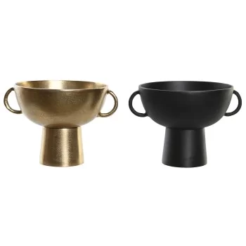 Vase DKD Home Decor 30 x 24 x 20 cm Black Golden...