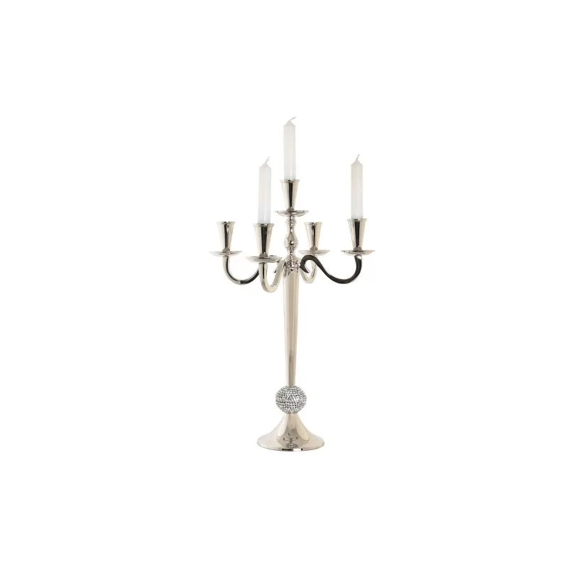 Candle Holder DKD Home Decor Silver Acrylic...