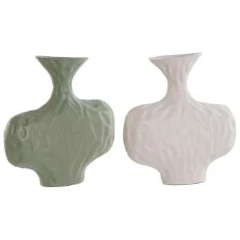 Vase DKD Home Decor White Green Aluminium 20 x 6 x 21 cm...