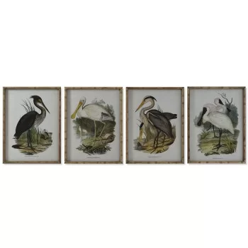Painting DKD Home Decor Birds Oriental 45 x 3 x 60 cm (4...