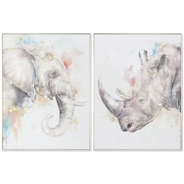 Painting DKD Home Decor Modern animals 60 x 3,5 x 80 cm (2 Units)