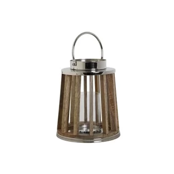 Candleholder DKD Home Decor Brown Silver Natural Crystal...