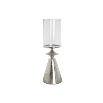 Candleholder DKD Home Decor Silver Aluminium Crystal 24 x...