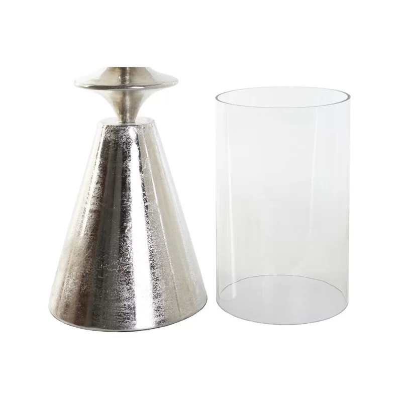 Candleholder DKD Home Decor Silver Aluminium...