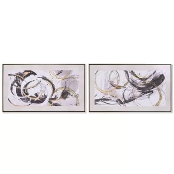 Painting Home ESPRIT Abstract Modern 95 x 3 x 55 cm (2...