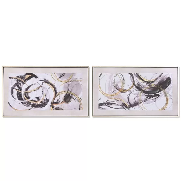 Painting Home ESPRIT Abstract Modern 95 x 3 x 55 cm (2 Units)