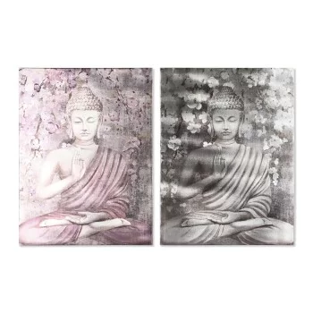 Painting Home ESPRIT Buddha Oriental 60 x 2,7 x 80 cm (2...