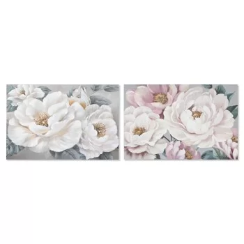 Painting Home ESPRIT Roses Romantic 120 x 3,7 x 80 cm (2...