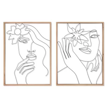 Canvas Home ESPRIT Lady Scandinavian 60 x 2,5 x 80 cm (2...