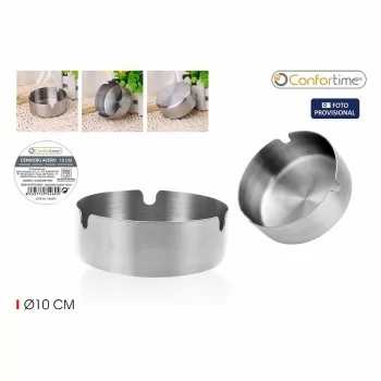 Ashtray Confortime Steel 10 x 3 cm (24 Units) 2