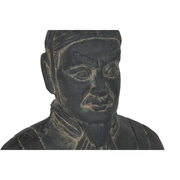 Decorative Figure Home ESPRIT Grey Golden Oriental Warrior 35 x 32 x 118 cm