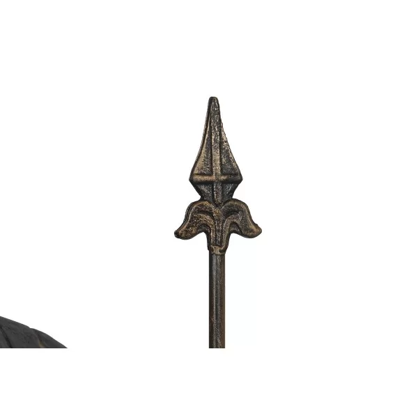 Decorative Figure Home ESPRIT Grey Golden Oriental Warrior 35 x 32 x 118 cm