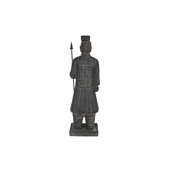 Decorative Figure Home ESPRIT Grey Golden Oriental Warrior 35 x 32 x 118 cm
