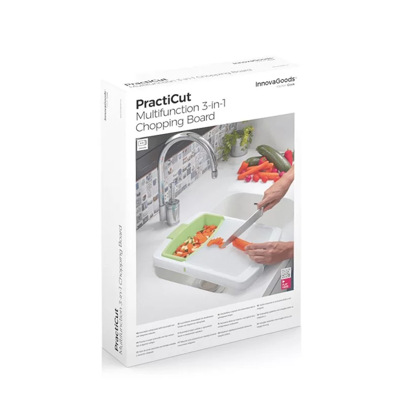 Extendable 3-in-1 Cutting Board with Tray,...
