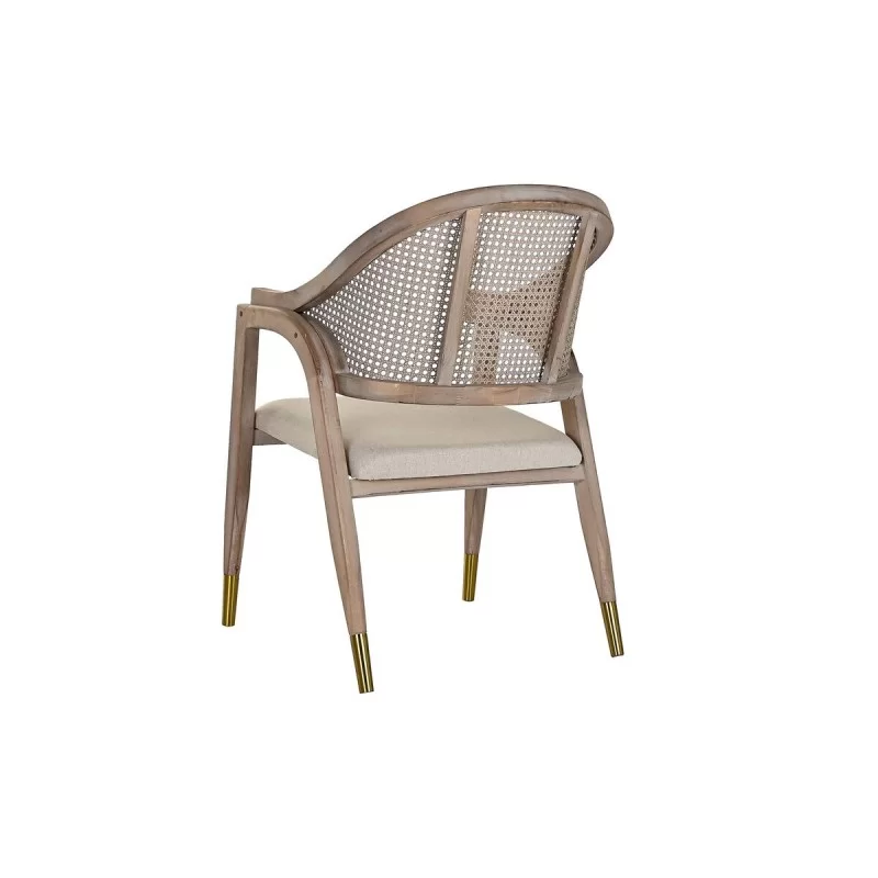 Chair with Armrests DKD Home Decor Beige...