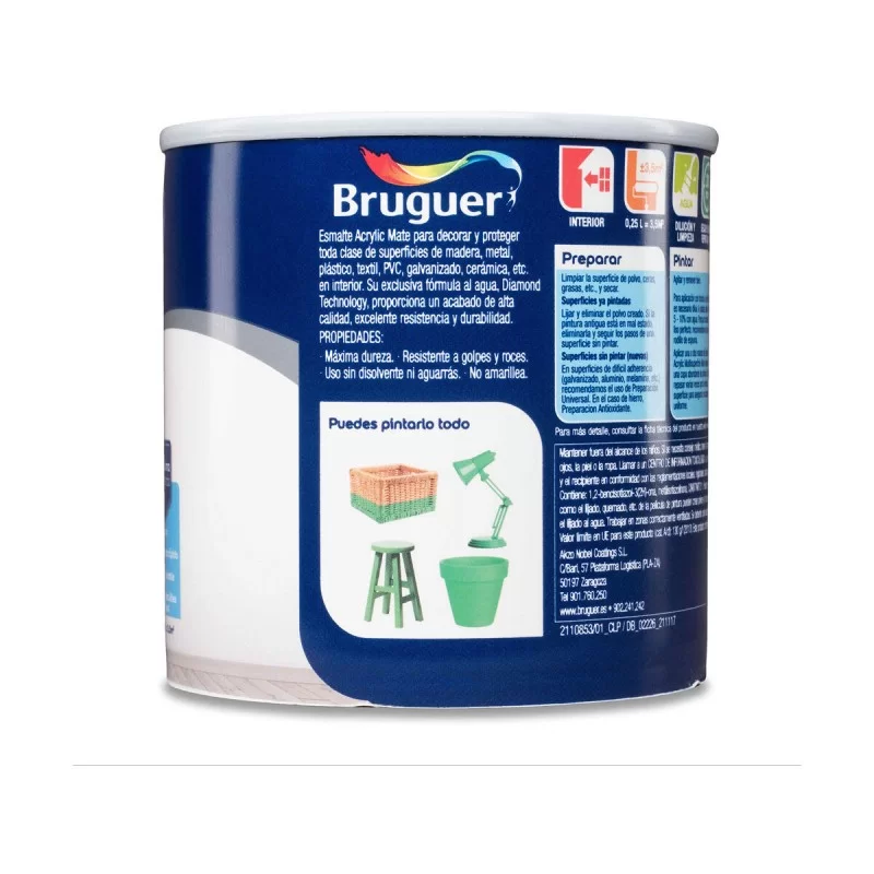 Acrylic polish Bruguer 5160685 250 ml Permanent...