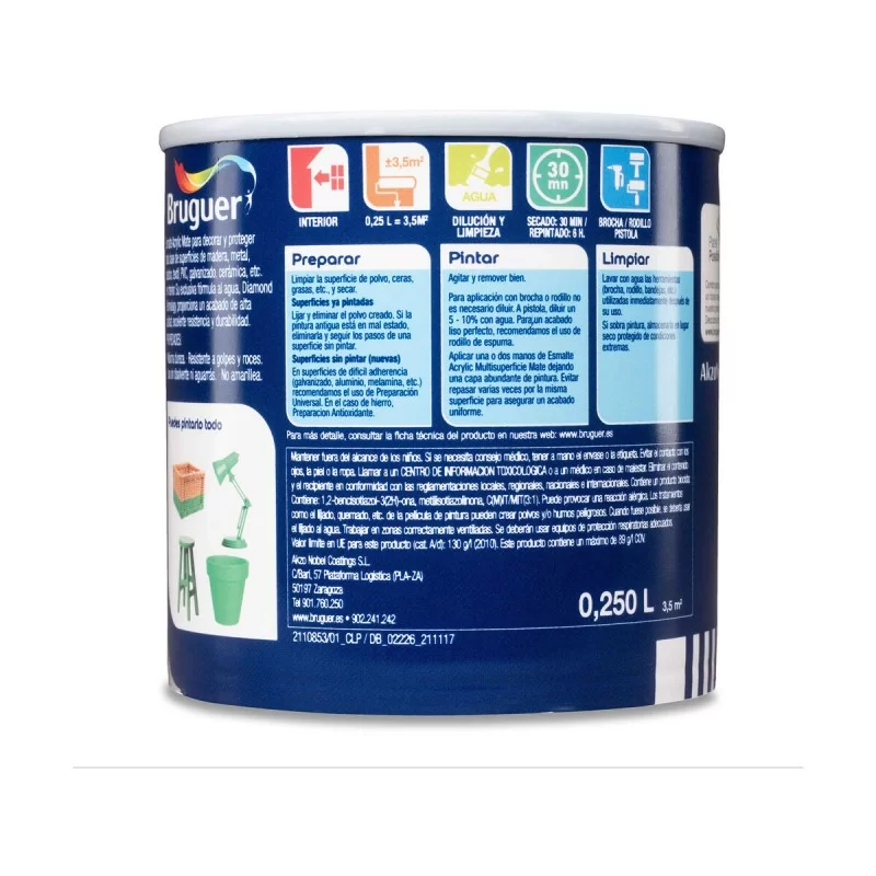 Acrylic polish Bruguer 5160685 250 ml Permanent...