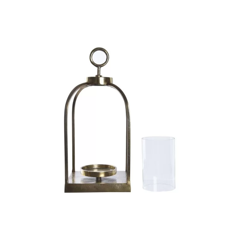 Lantern DKD Home Decor Crystal Golden Aluminium...