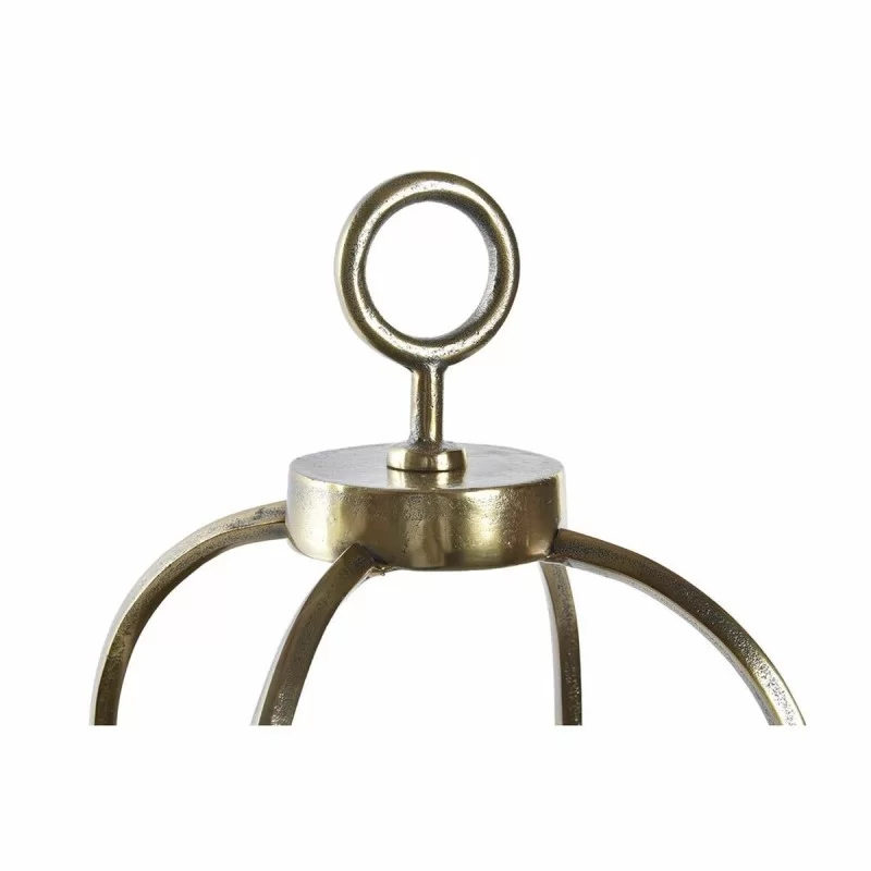 Lantern DKD Home Decor Crystal Golden Aluminium...