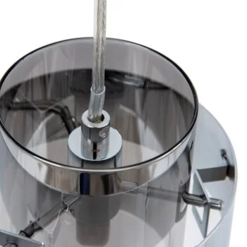 Ceiling Light Crystal Metal Silver Ø 10 cm 20 x 20 x 120 cm 2